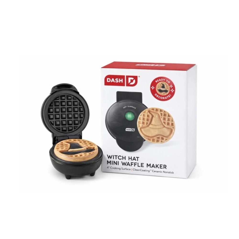 Dash Witch Hat Mini Waffle Maker, 4" Nonstick Ceramic Waffle Iron